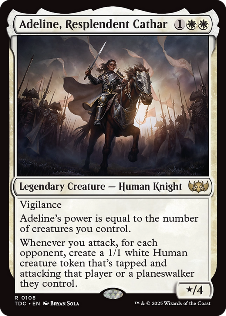 Adeline, Resplendent Cathar (TDC-108) - Commander: Tarkir: Dragonstorm