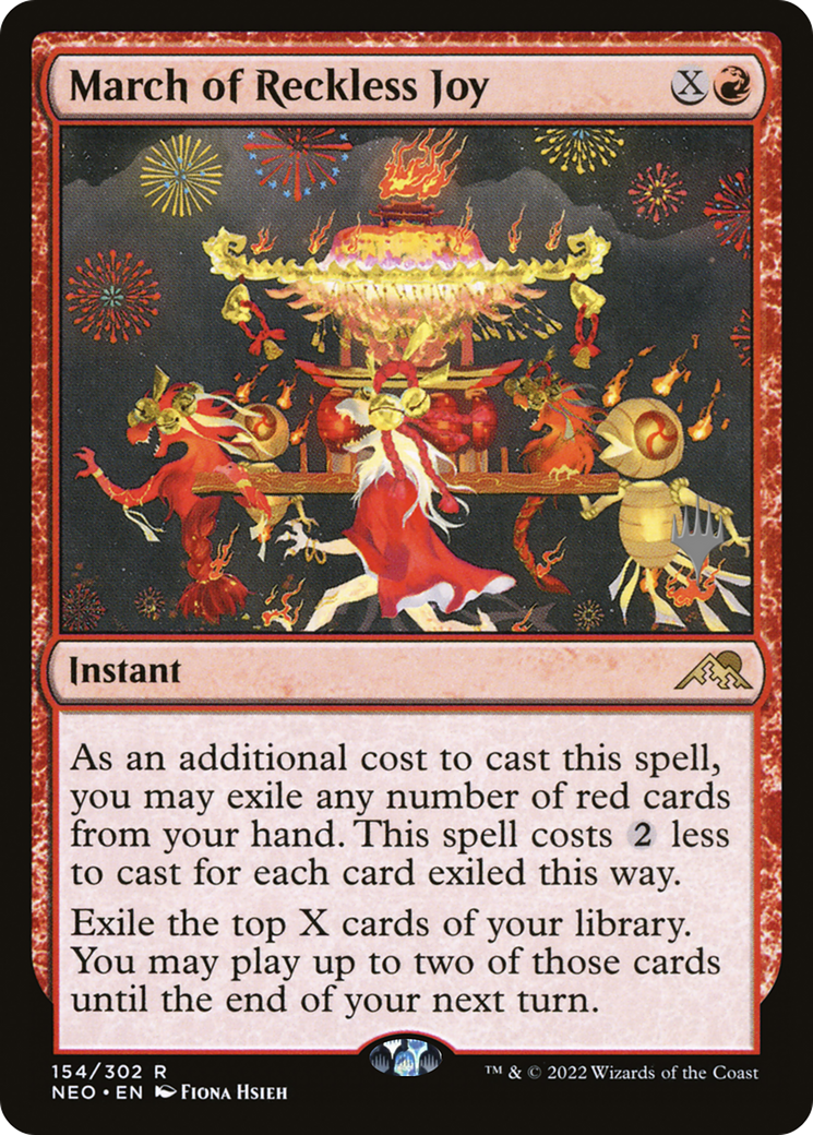 March of Reckless Joy (PPNEO-154) - Kamigawa: Neon Dynasty Promos Foil