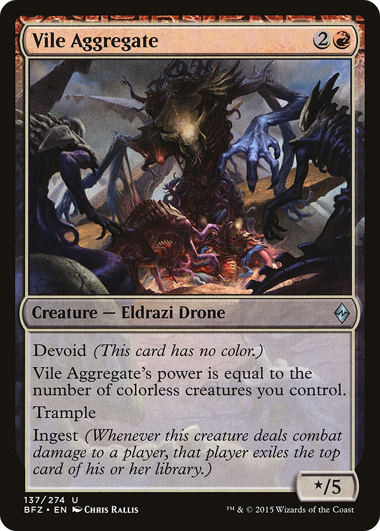 Vile Aggregate (BFZ-137) - Battle for Zendikar: (devoid) Foil