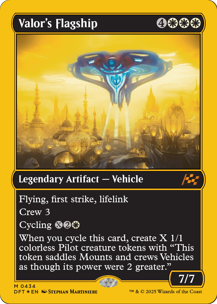 Valor's Flagship (First-Place Foil) (DFT-434) - Aetherdrift Foil
