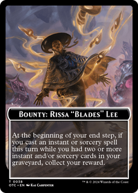 Bounty: Rissa "Blades" Lee // Wanted! (TOTC-038) - Outlaws of Thunder Junction Commander Tokens Foil