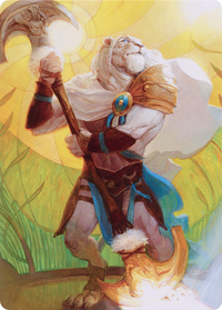 Ajani, Sleeper Agent // Ajani, Sleeper Agent (ADMU-042) - Dominaria United Art Series (Borderless)