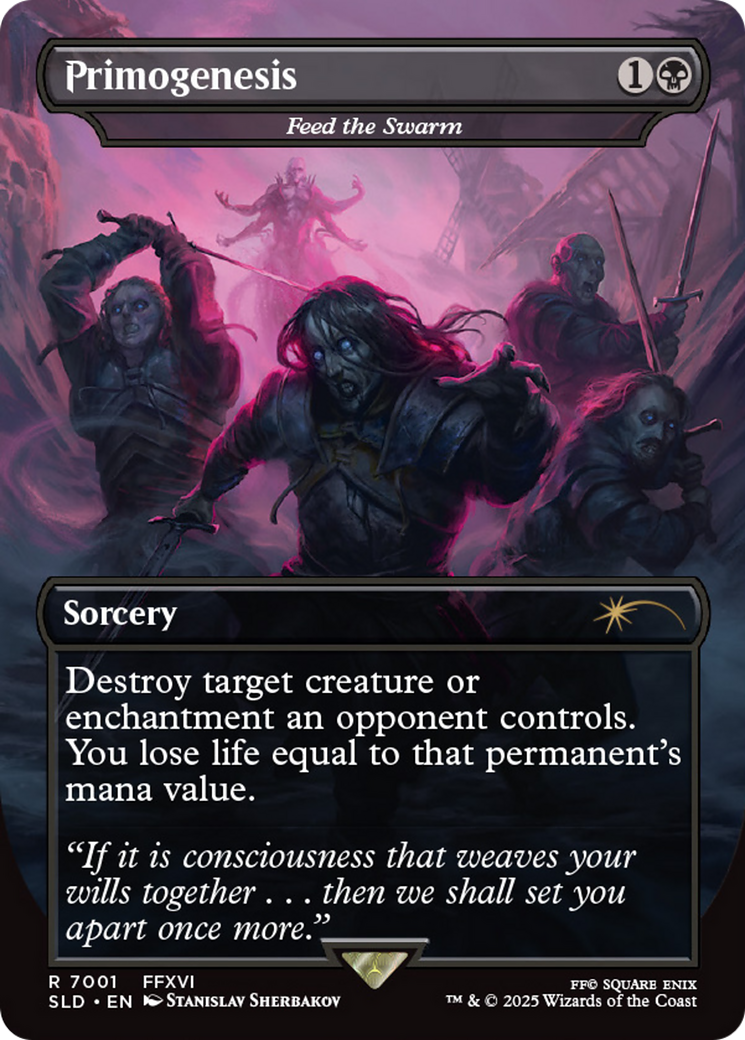 Primogenesis - Feed the Swarm (Rainbow Foil) (SLD-7001) - Secret Lair Drop Series / Primogenesis (Borderless) Foil