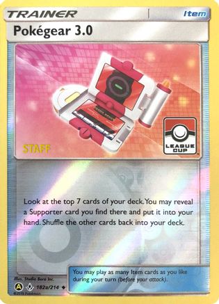 Pokegear 3.0 - 182a/214 (League Cup) [Staff]/214  - Reverse Holofoil League & Championship Cards - Promo