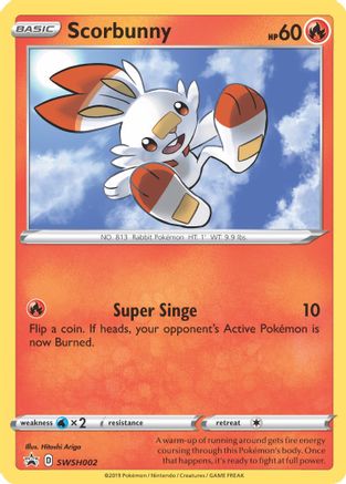 Scorbunny - SWSH002  - Holofoil SWSH Sword & Shield Promo Cards - Promo