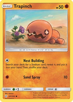 Trapinch 107/236  SM  Cosmic Eclipse - Common