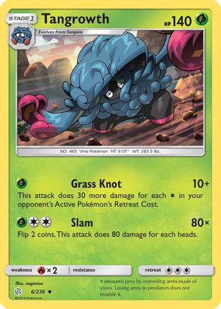 Tangrowth/236  - Reverse Holofoil SM  Cosmic Eclipse - Uncommon