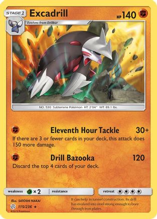 Excadrill  - Holofoil SM  Cosmic Eclipse - Holo Rare