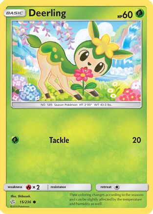 Deerling 015  - Reverse Holofoil SM  Cosmic Eclipse - Common