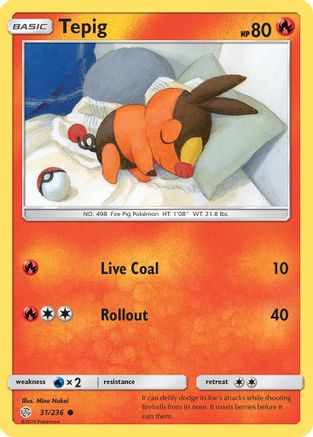 Tepig 031  SM  Cosmic Eclipse - Common