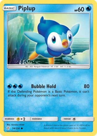 Piplup 054  SM  Cosmic Eclipse - Common