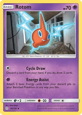 Rotom/236  - Reverse Holofoil SM  Cosmic Eclipse - Uncommon