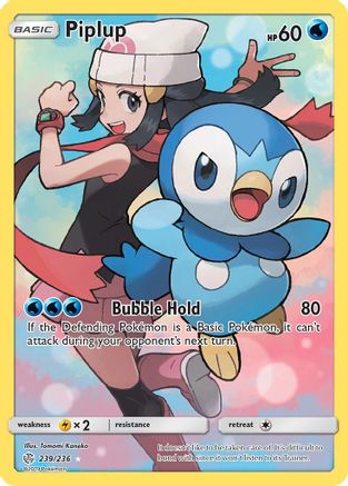 Piplup (Secret) 239  - Holofoil SM  Cosmic Eclipse - Secret Rare