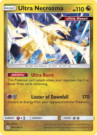 Ultra Necrozma 164  - Holofoil SM  Cosmic Eclipse - Holo Rare