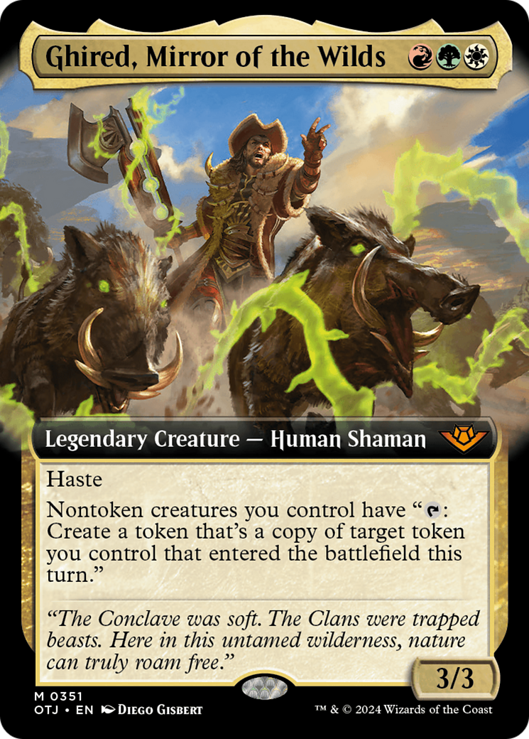 Ghired, Mirror of the Wilds (Extended Art) (OTJ-351) - Outlaws of Thunder Junction: (Extended Art) Foil