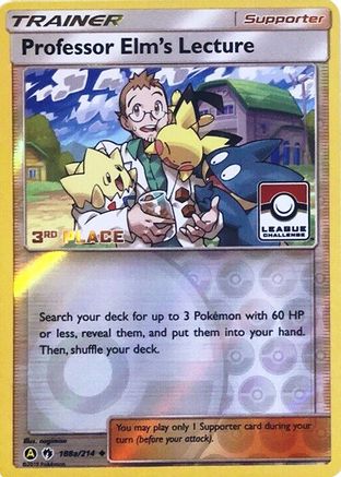 Professor Elm's Lecture (League Challenge) [3rd Place] 188a/214  - Reverse Holofoil League & Championship Cards - Promo