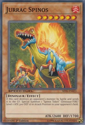 Jurrac Spinos (SBTK-EN023) - Speed Duel: Trials of the Kingdom 1st Edition