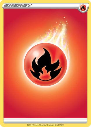 Fire Energy  - Reverse Holofoil SWSH01 Sword & Shield Base Set - Common