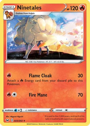 Ninetales 023  SWSH01 Sword & Shield Base Set - Rare