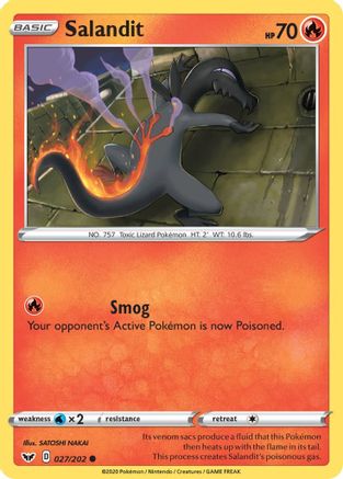 Salandit 027  SWSH01 Sword & Shield Base Set - Common