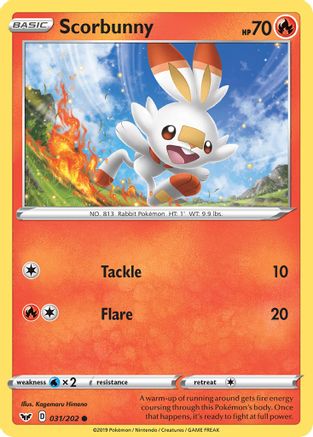 Scorbunny (031) (031) 031  SWSH01 Sword & Shield Base Set - Common