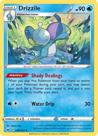 Drizzile (056) (056) 056  - Reverse Holofoil SWSH01 Sword & Shield Base Set - Uncommon