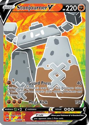 Stonjourner V (Full Art) 193  - Holofoil SWSH01 Sword & Shield Base Set - Ultra Rare