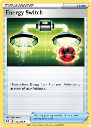 Energy Switch 162  SWSH01 Sword & Shield Base Set - Uncommon