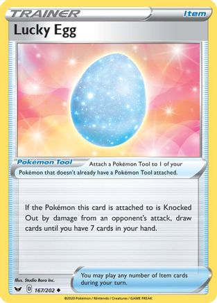 Lucky Egg 167  - Reverse Holofoil SWSH01 Sword & Shield Base Set - Uncommon