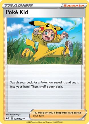 Poke Kid 173  - Reverse Holofoil SWSH01 Sword & Shield Base Set - Uncommon