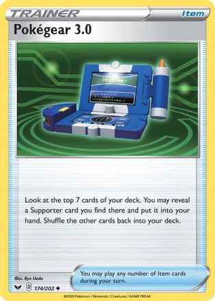 Pokegear 3.0 174  - Reverse Holofoil SWSH01 Sword & Shield Base Set - Uncommon