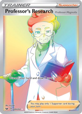Professor's Research (Secret) 209  - Holofoil SWSH01 Sword & Shield Base Set - Secret Rare