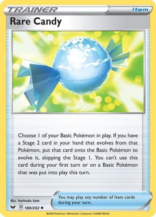 Rare Candy 180  SWSH01 Sword & Shield Base Set - Uncommon