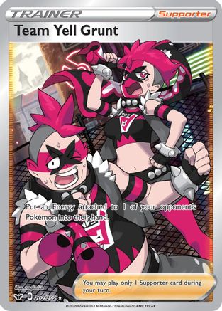 Team Yell Grunt (Full Art) 202  - Holofoil SWSH01 Sword & Shield Base Set - Ultra Rare