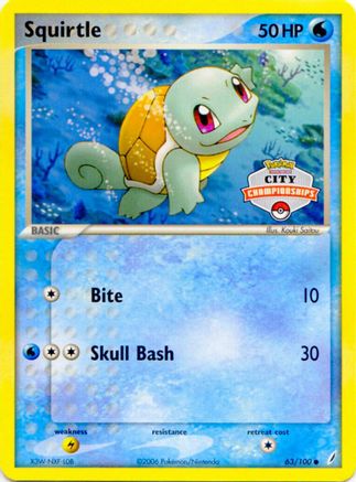 Squirtle - 63/100 (City Championships)/100  League & Championship Cards - Promo