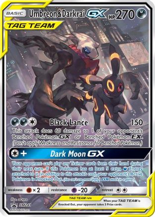 Umbreon & Darkrai GX - SM241  - Holofoil Jumbo Cards - Promo