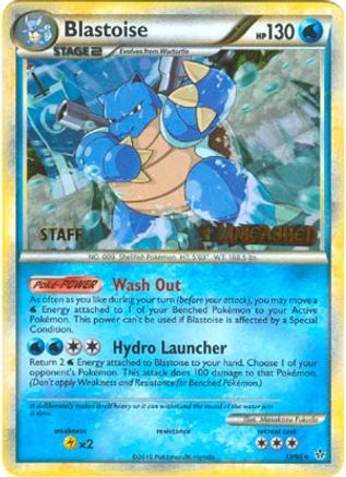 Blastoise - 13/95 (Prerelease) [Staff]/95  - Holofoil HGSS Promos - Promo
