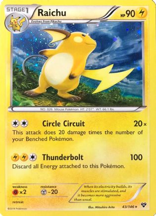 Raichu - 43/146 (Cosmos Holo)/146  - Holofoil Blister Exclusives - Promo