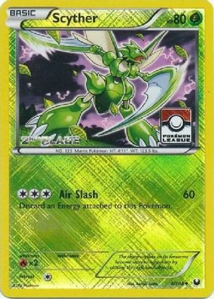 Scyther - 4/108 (Pokemon League) [2nd Place]/108  - Reverse Holofoil League & Championship Cards - Promo