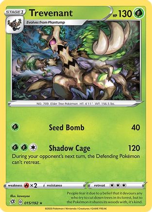 Trevenant  - Reverse Holofoil SWSH02 Rebel Clash - Rare
