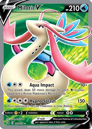 Milotic V (Full Art)  - Holofoil SWSH02 Rebel Clash - Ultra Rare