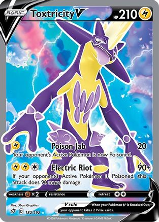 Toxtricity V (Full Art) 182  - Holofoil SWSH02 Rebel Clash - Ultra Rare
