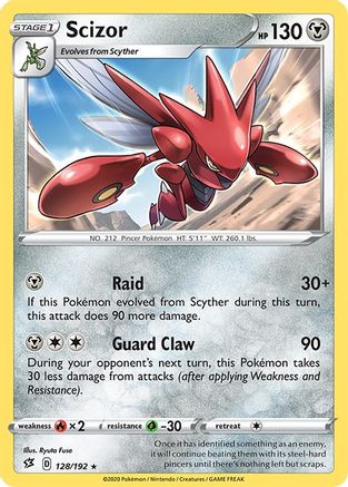 Scizor 128  SWSH02 Rebel Clash - Rare