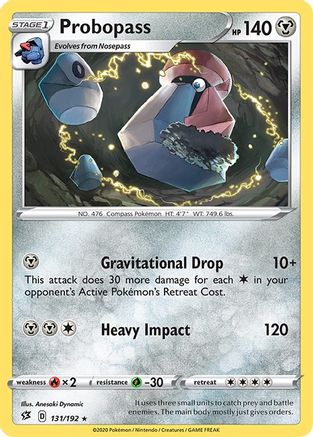 Probopass/192  - Reverse Holofoil SWSH02 Rebel Clash - Rare