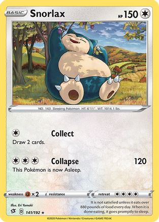 Snorlax 141  SWSH02 Rebel Clash - Rare