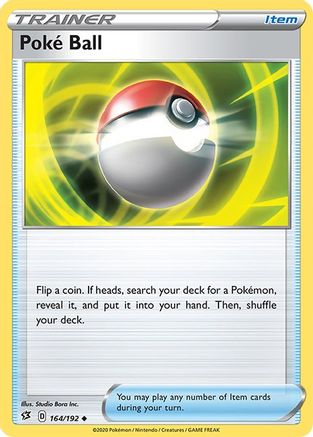 Poke Ball 164  - Reverse Holofoil SWSH02 Rebel Clash - Uncommon