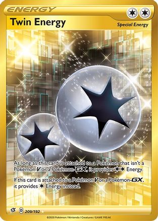 Twin Energy (Secret) 209  - Holofoil SWSH02 Rebel Clash - Secret Rare