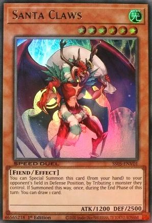 Santa Claws (SS05-ENV01) - Speed Duel Decks: Twisted Nightmares 1st Edition