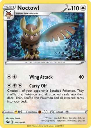 Noctowl - SWSH027  - Holofoil SWSH Sword & Shield Promo Cards - Promo