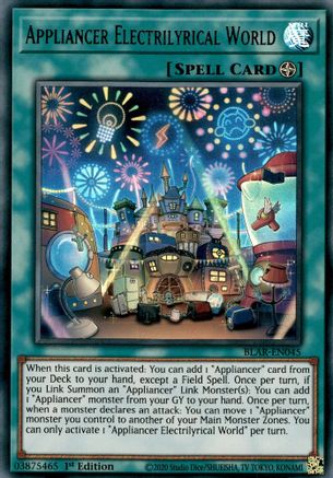 Appliancer Electrilyrical World (BLAR-EN045) - Battles of Legend: Armageddon 1st Edition